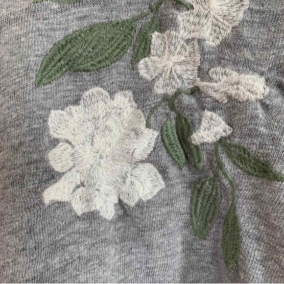 LOFT Floral Embroidered Puff Sleeve Top - Picture 3 of 6